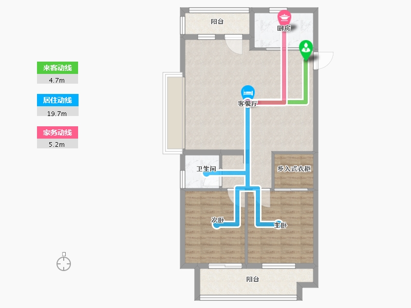 江苏省-苏州市-碧桂园星著-80.00-户型库-动静线