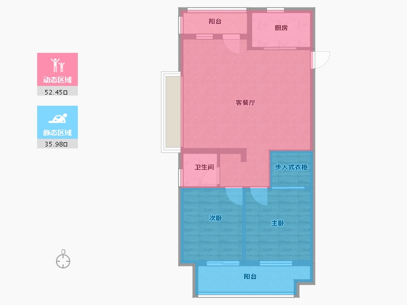 江苏省-苏州市-碧桂园星著-80.00-户型库-动静分区