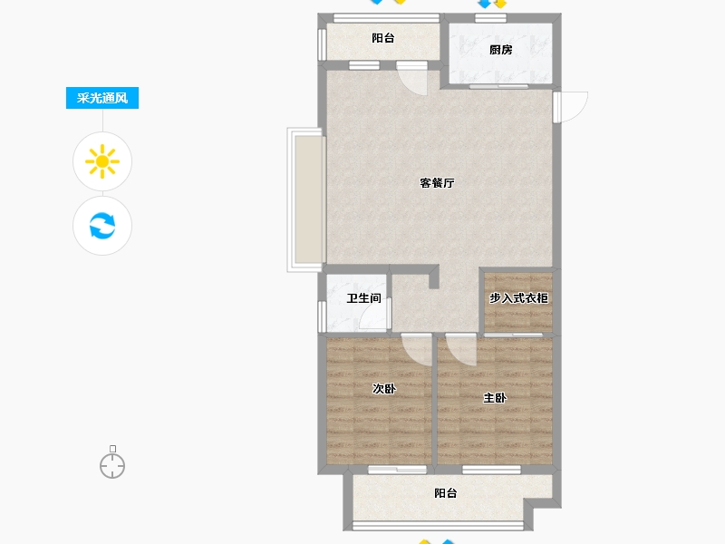 江苏省-苏州市-碧桂园星著-80.00-户型库-采光通风