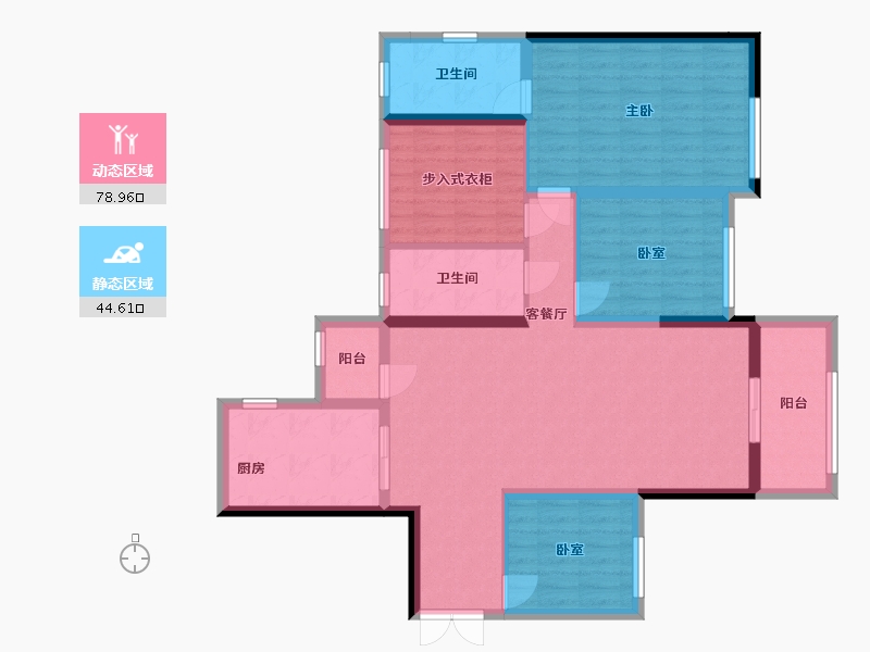 广东省-湛江市-御景鸿庭-98.43-户型库-动静分区