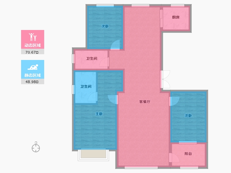 山东省-滨州市-御景花园-120.00-户型库-动静分区