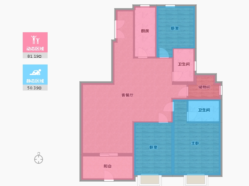 山东省-威海市-威海恒大海上帝景-110.00-户型库-动静分区