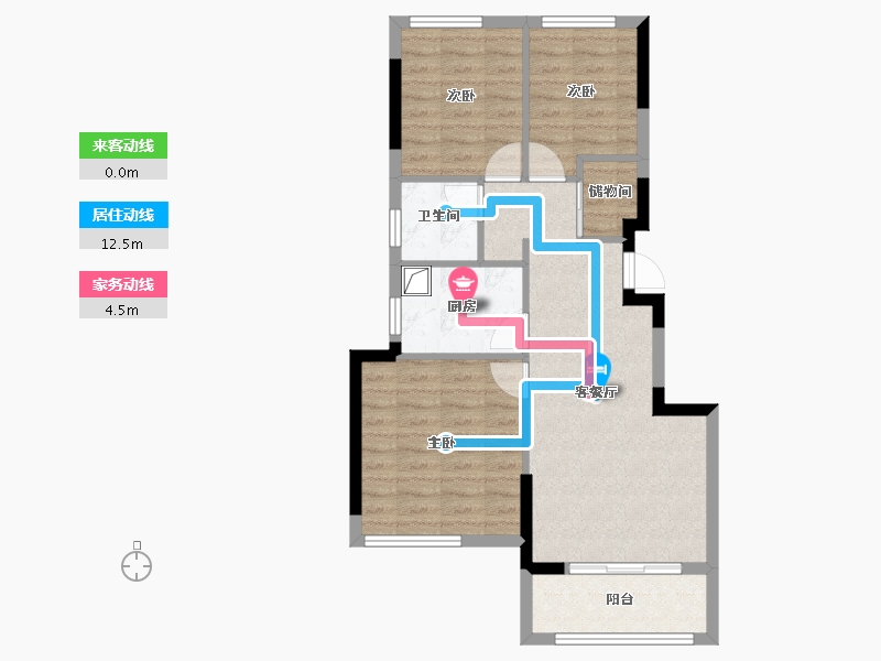 福建省-福州市-金地五四领峯-69.00-户型库-动静线