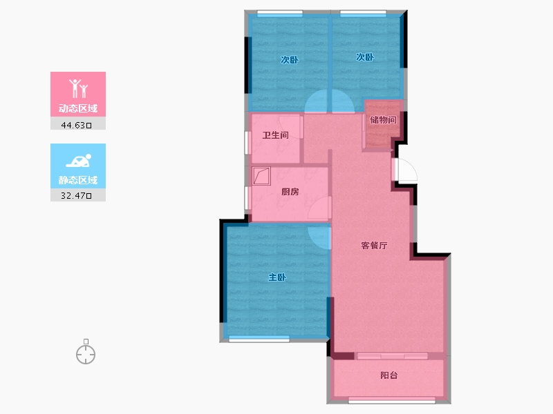 福建省-福州市-金地五四领峯-69.00-户型库-动静分区