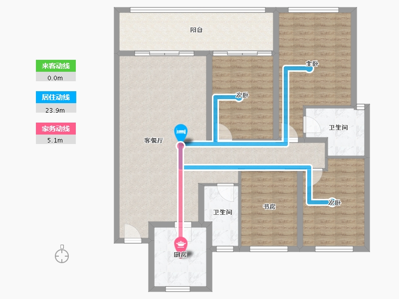 浙江省-杭州市-理想臻品-116.00-户型库-动静线