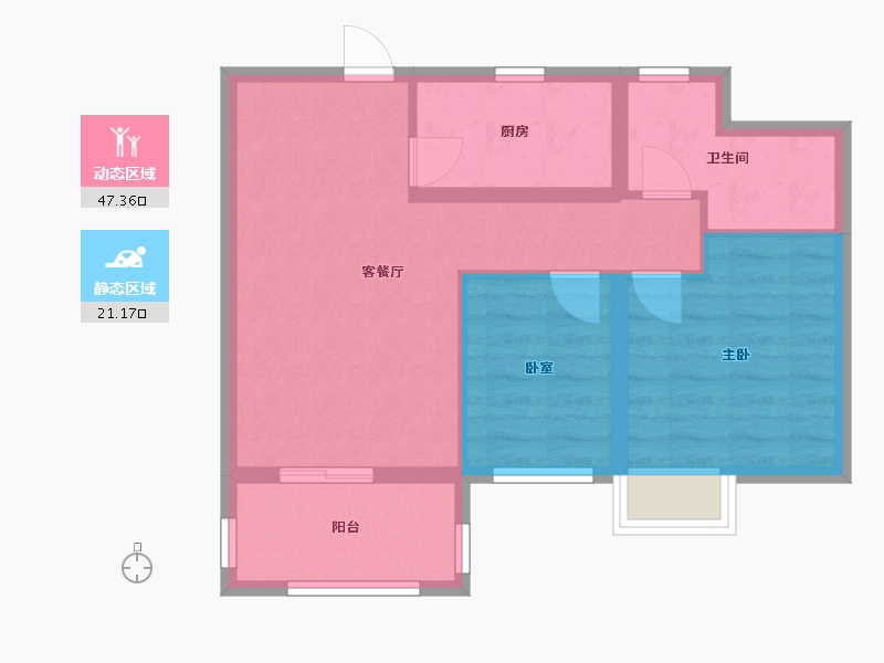 江苏省-无锡市-蠡湖国际小镇-60.80-户型库-动静分区