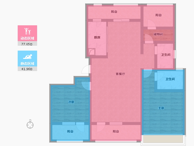 山东省-济宁市-青特瑞玛星悦-104.00-户型库-动静分区