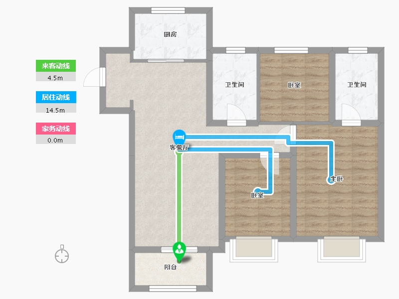 山东省-济南市-璟樾花园-83.24-户型库-动静线