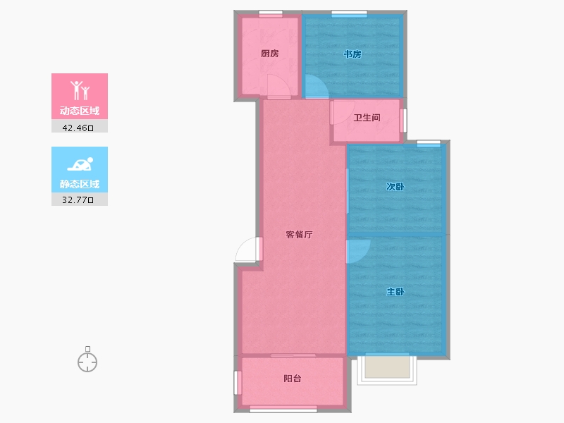 安徽省-合肥市-畅和家园-北区-73.60-户型库-动静分区