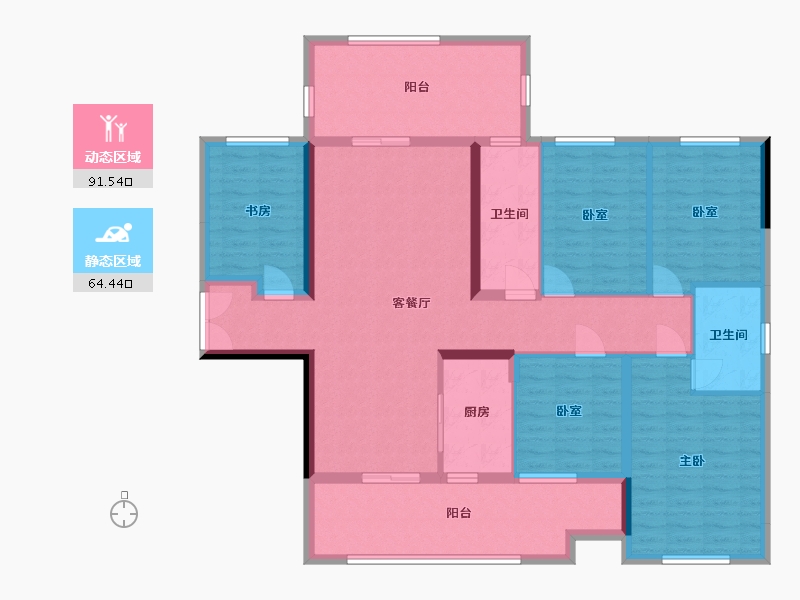 广西壮族自治区-玉林市-万昌东方韵-111.54-户型库-动静分区