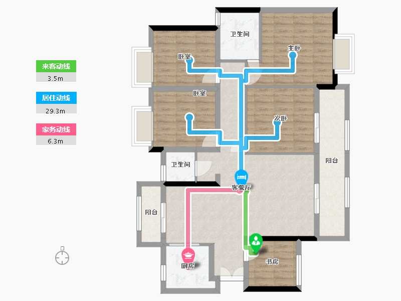 湖南省-永州市-道州印象-112.80-户型库-动静线