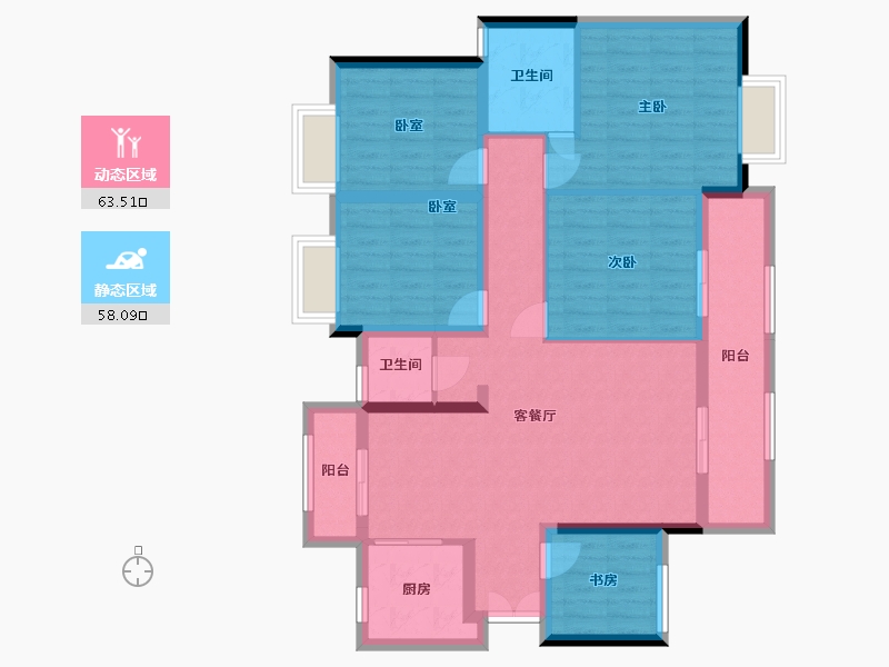 湖南省-永州市-道州印象-112.80-户型库-动静分区