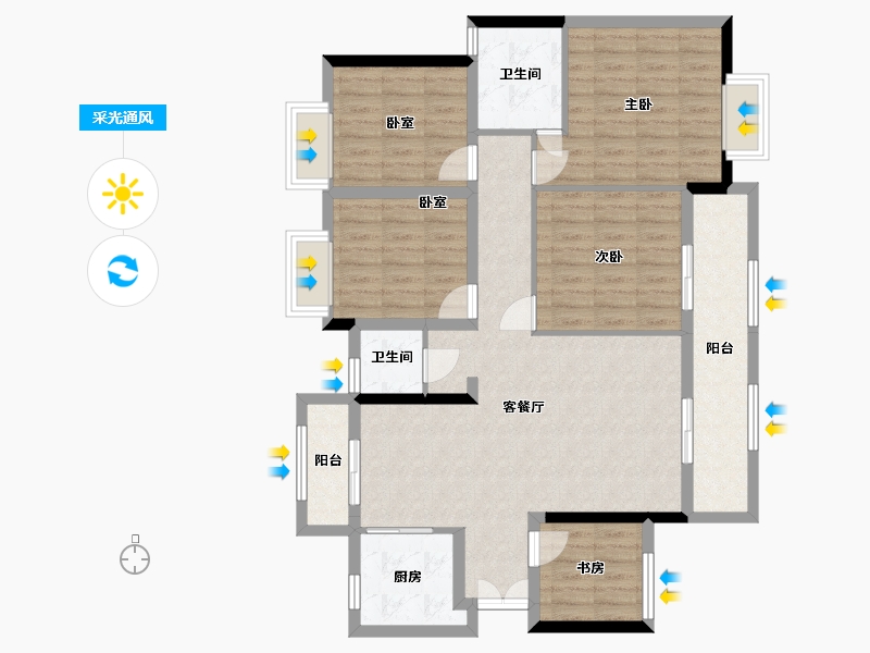 湖南省-永州市-道州印象-112.80-户型库-采光通风