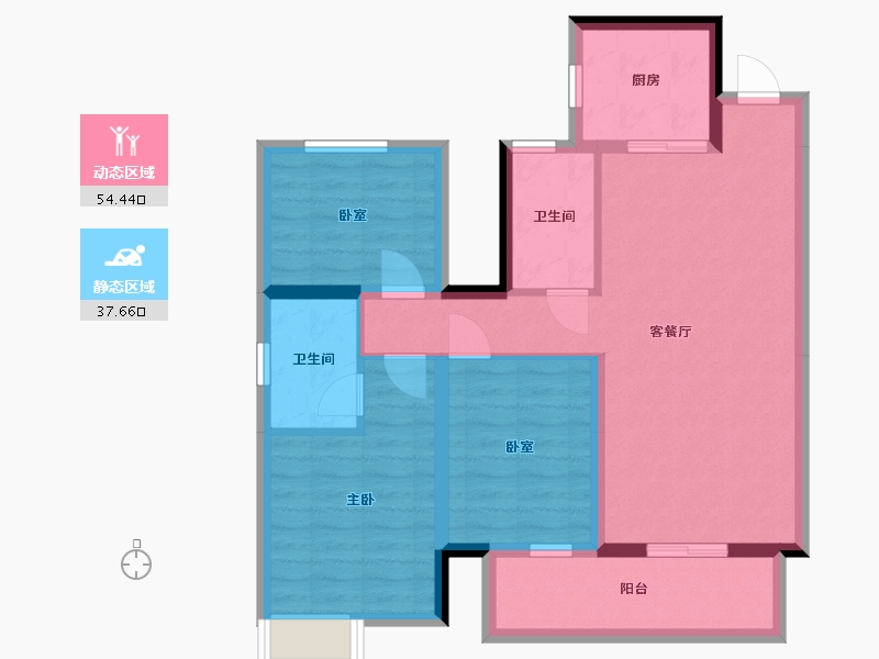 广西壮族自治区-南宁市-阿尔卑斯-75.20-户型库-动静分区