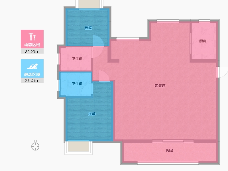 福建省-泉州市-大唐府-96.46-户型库-动静分区