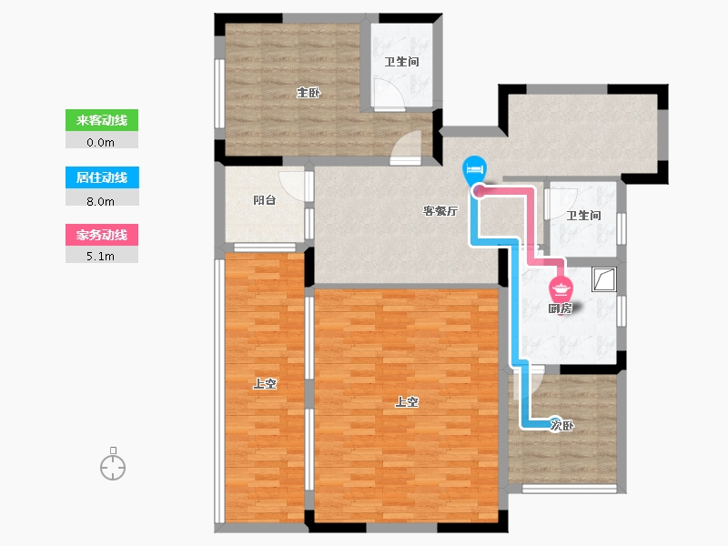 重庆-重庆市-中核壹号院-126.40-户型库-动静线