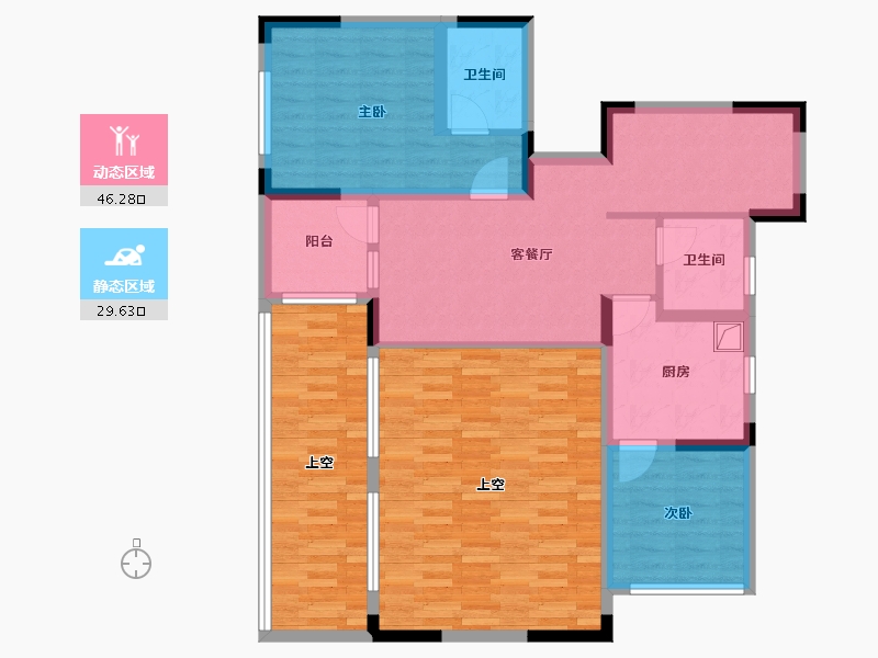 重庆-重庆市-中核壹号院-126.40-户型库-动静分区