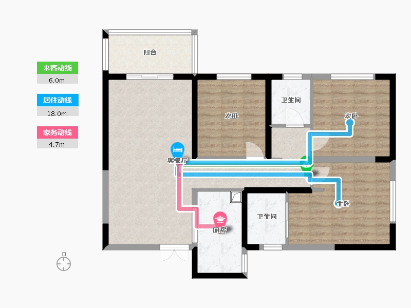 河南省-郑州市-佳源名门橙邦-91.44-户型库-动静线