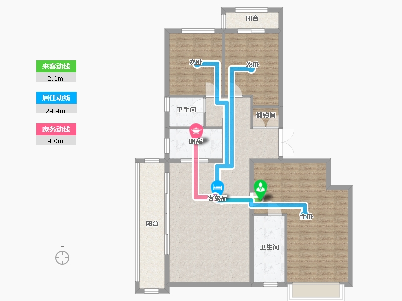 陕西省-西安市-中国铁建万科翡翠国际-121.00-户型库-动静线