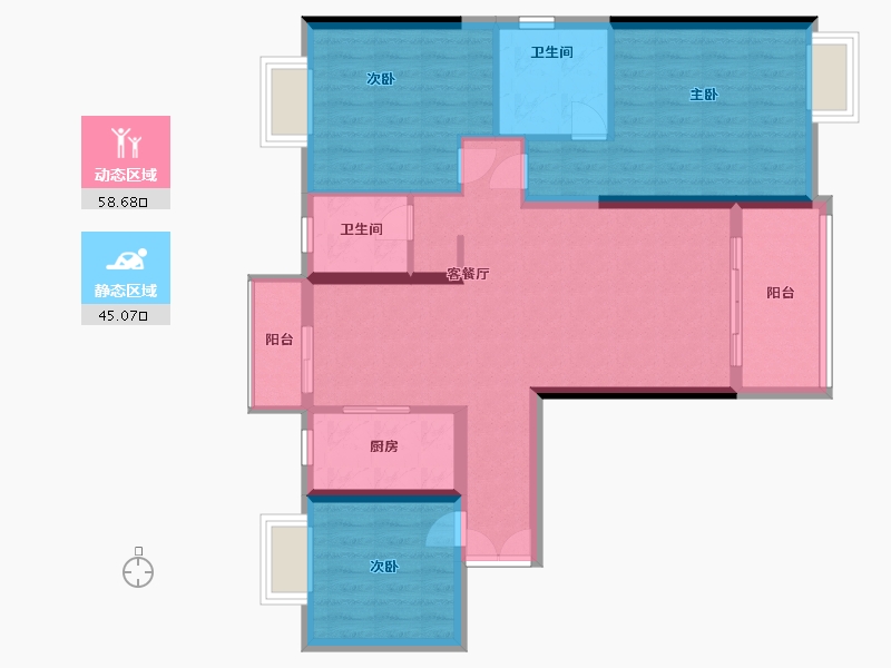 湖北省-武汉市-山海观-93.15-户型库-动静分区