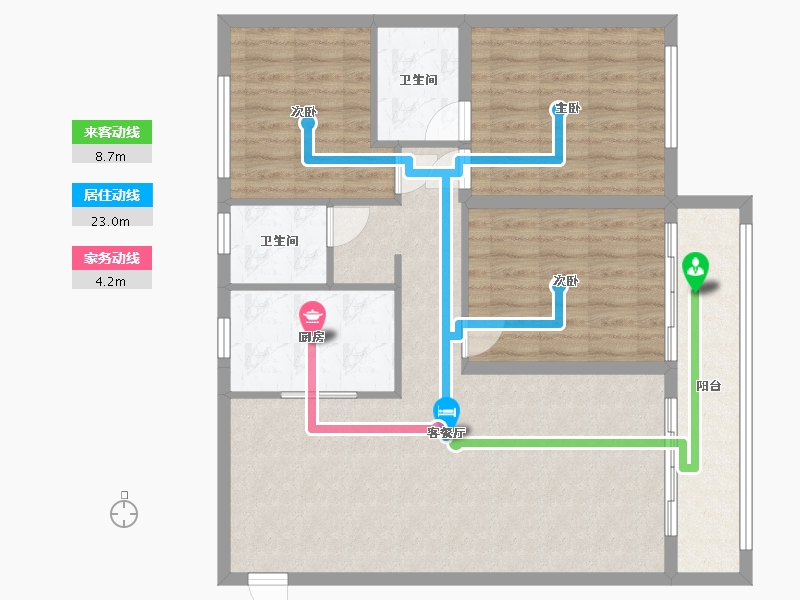 云南省-曲靖市-大为财富广场-106.00-户型库-动静线