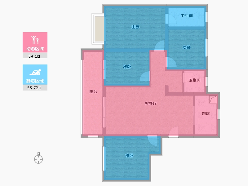 河南省-安阳市-金秋九里庭院-98.00-户型库-动静分区