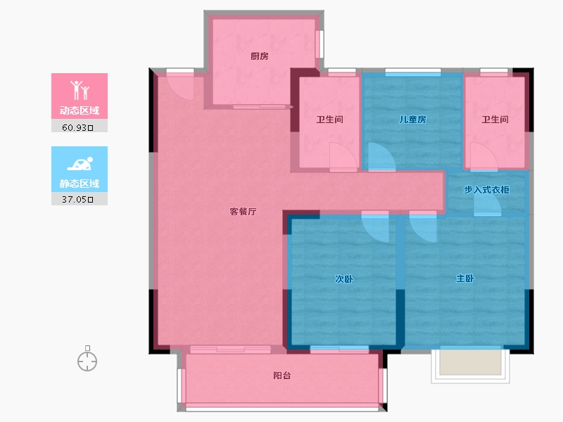 江苏省-盐城市-悦珑府-87.20-户型库-动静分区