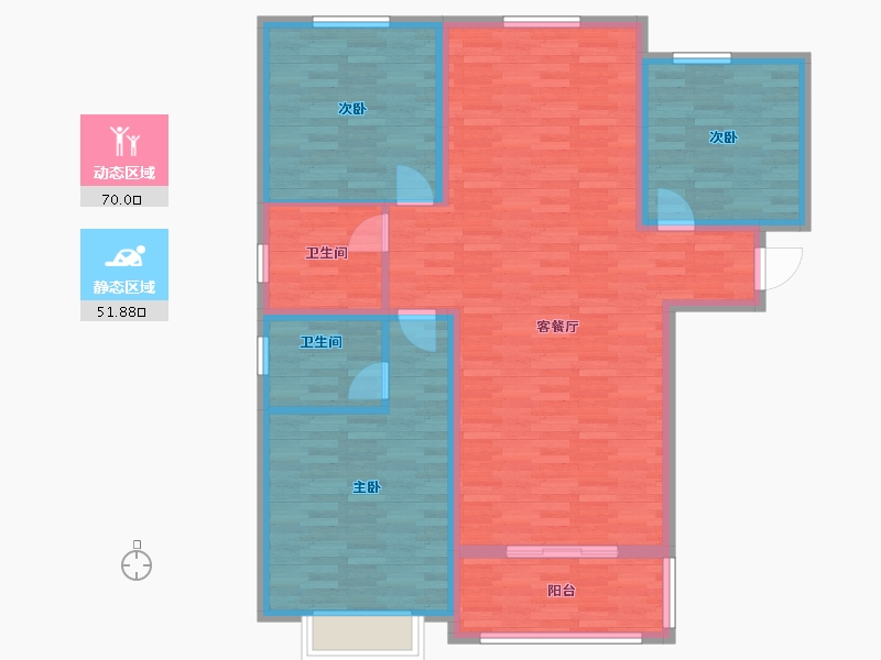 河南省-开封市-海洋幸福里三期-110.60-户型库-动静分区