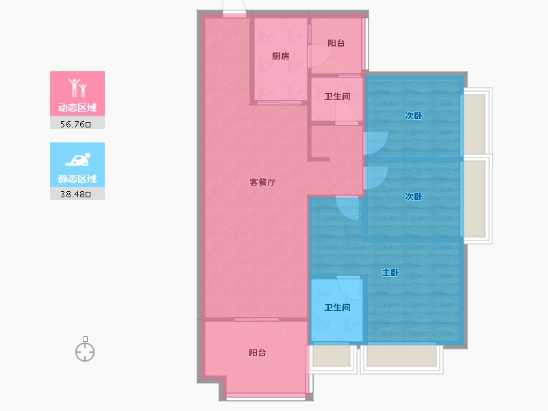 广东省-广州市-品秀星樾-86.59-户型库-动静分区