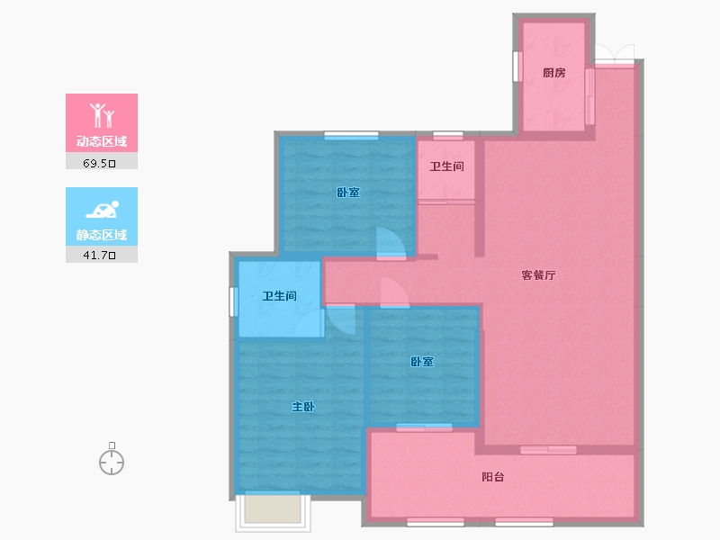 湖南省-邵阳市-和兴蓝湾-101.60-户型库-动静分区