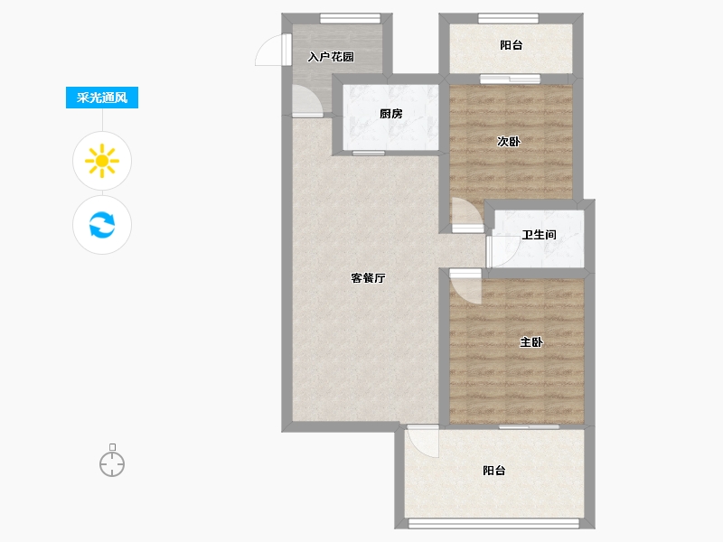 四川省-成都市-锦绣水岸(东环路)-92.05-户型库-采光通风