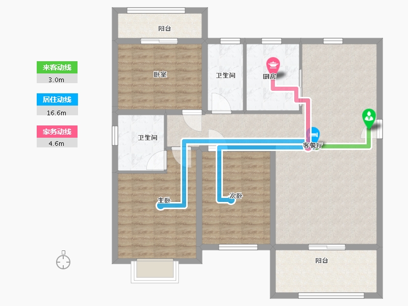 河南省-南阳市-内乡郦都国际-三期-109.60-户型库-动静线