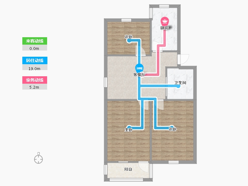 江苏省-苏州市-东港新村-十二组团-88.00-户型库-动静线