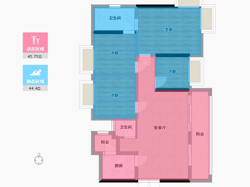 四川省-南充市-信智城小区-80.80-户型库-动静分区