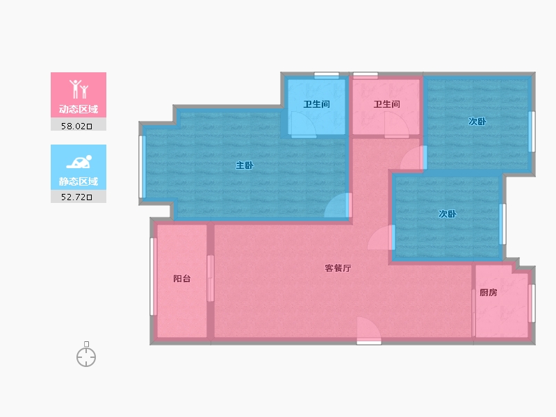 河南省-漯河市-瑞贝卡家天下-98.80-户型库-动静分区