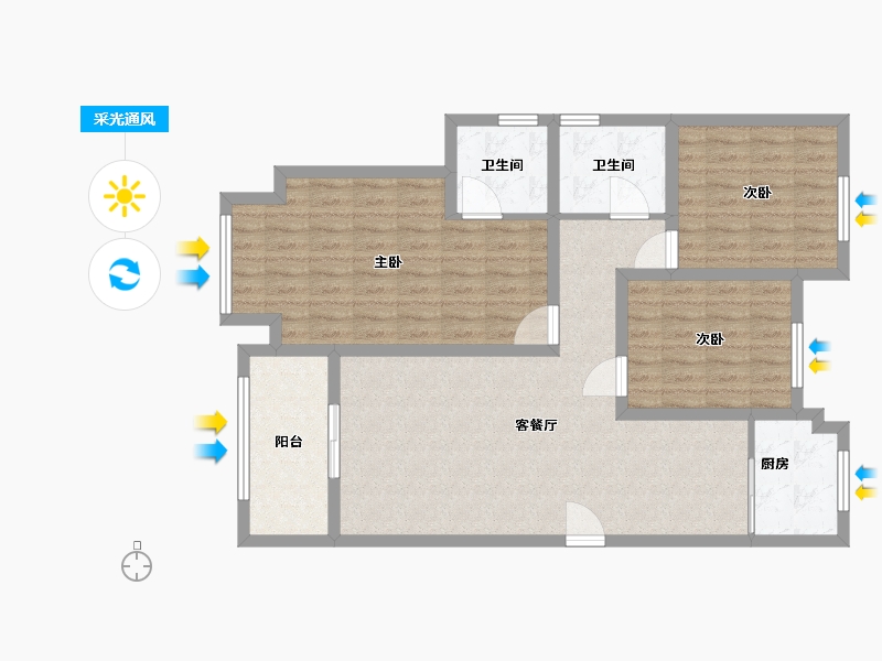 河南省-漯河市-瑞贝卡家天下-98.80-户型库-采光通风