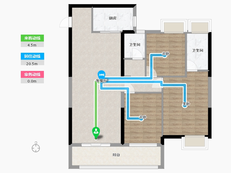 湖北省-武汉市-越秀逸境-100.87-户型库-动静线