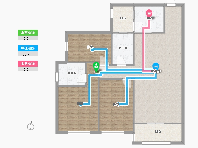 广东省-中山市-锦绣枫丹-96.00-户型库-动静线