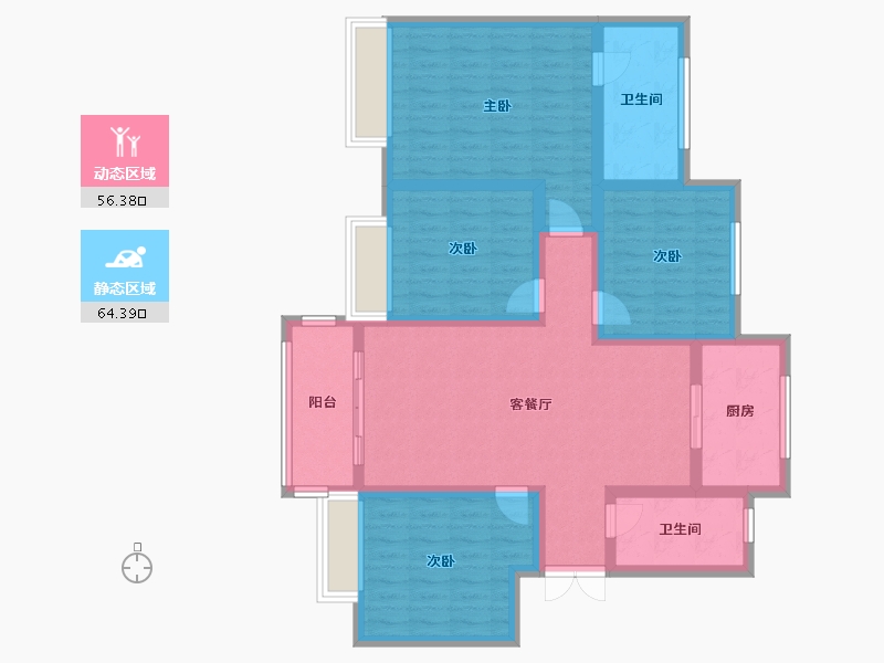 山东省-济宁市-弘圣学府-107.20-户型库-动静分区