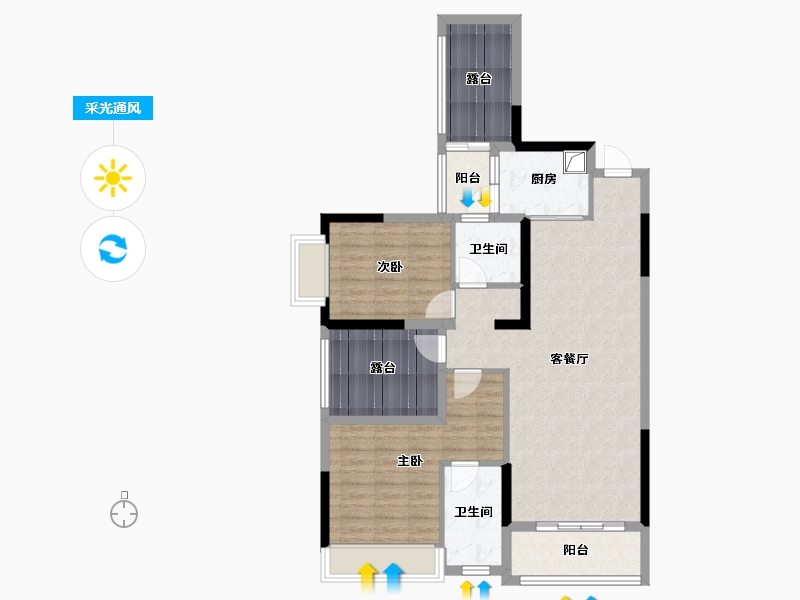 贵州省-六盘水市-建发阳光城-113.00-户型库-采光通风