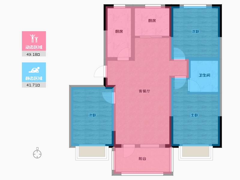 山东省-青岛市-上新新城-88.00-户型库-动静分区