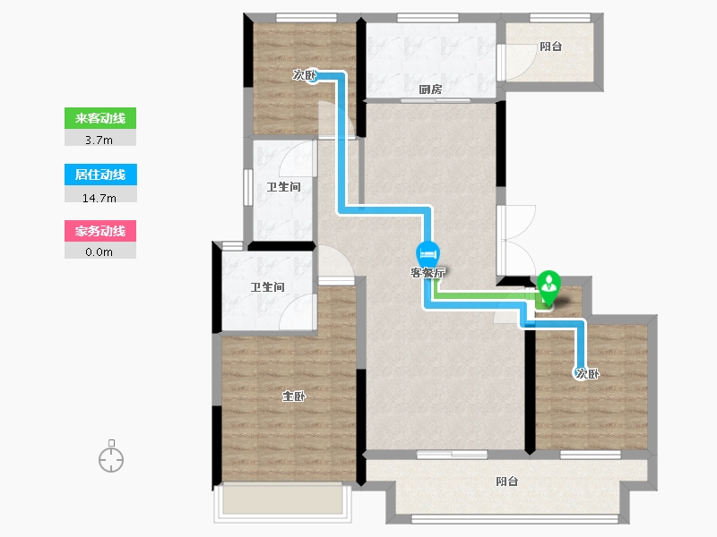 河南省-许昌市-耀润九和府-103.81-户型库-动静线