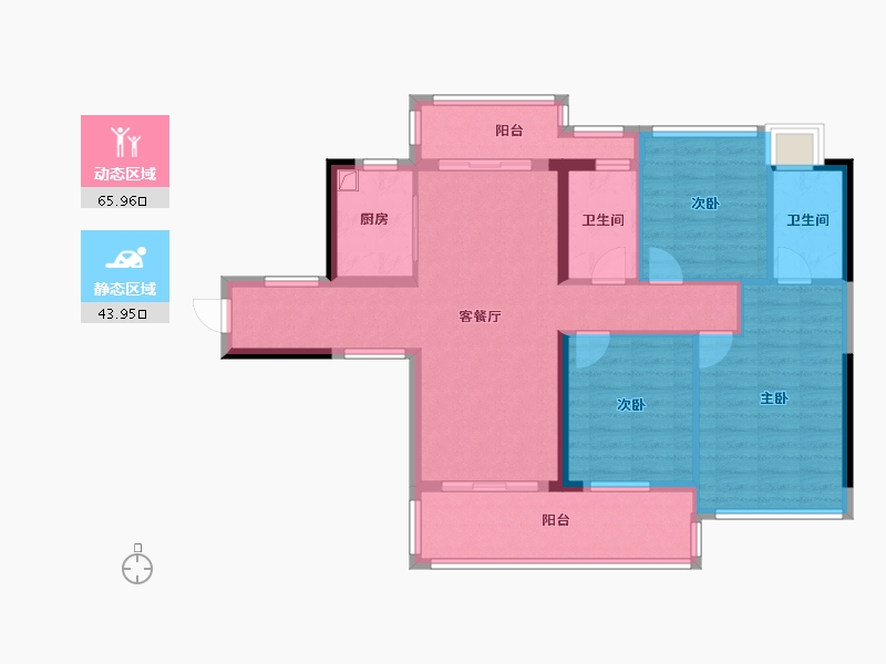 广东省-中山市-逸骏星园-95.59-户型库-动静分区