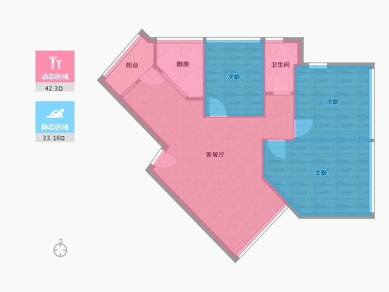 广东省-珠海市-翠前新村-48.00-户型库-动静分区