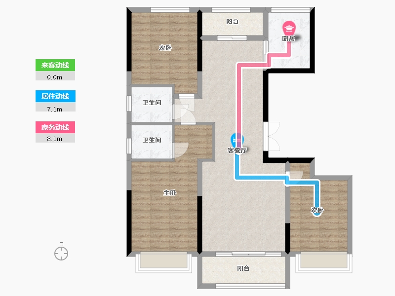 河南省-南阳市-上和院-110.40-户型库-动静线