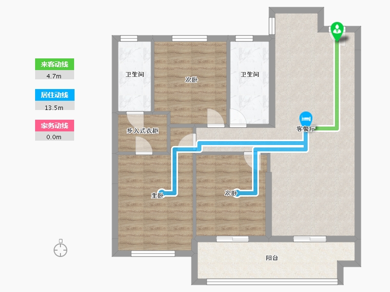 福建省-福州市-翰林壹号-84.00-户型库-动静线