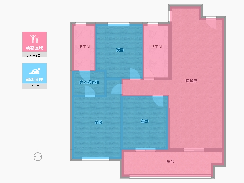 福建省-福州市-翰林壹号-84.00-户型库-动静分区