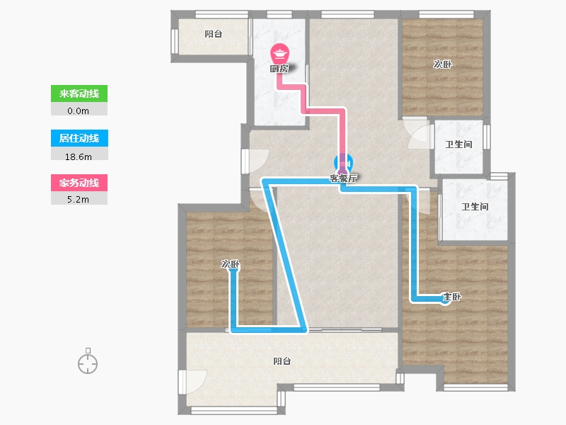 江西省-南昌市-幸福时光滨河壹品-三期-86.15-户型库-动静线