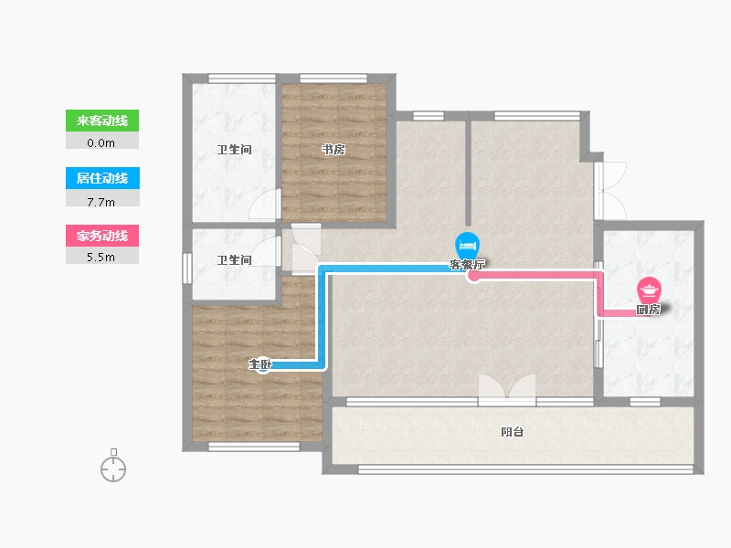 陕西省-汉中市-蓝城春风江南-200.00-户型库-动静线