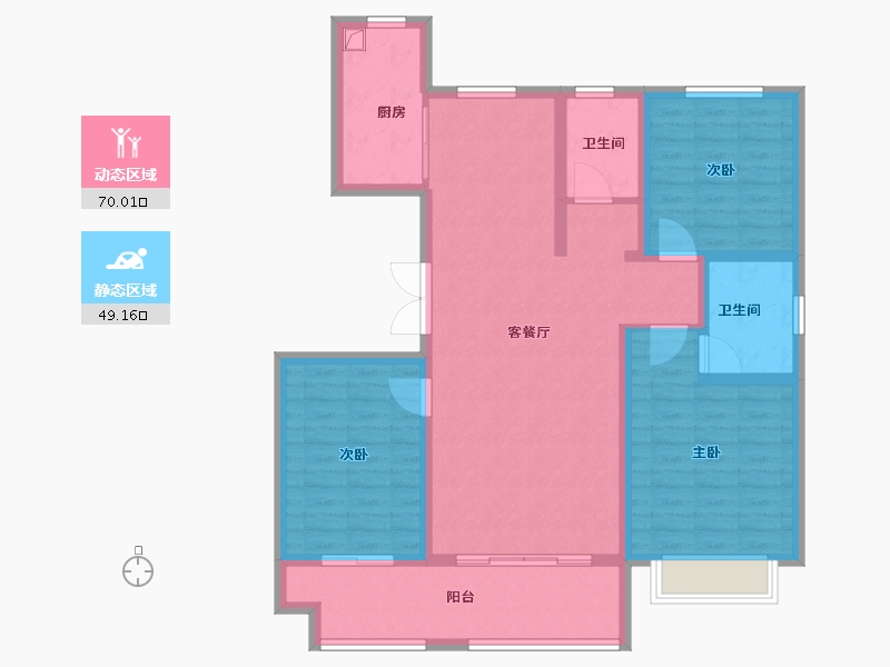 山东省-临沂市-致远天宸府南府-106.80-户型库-动静分区